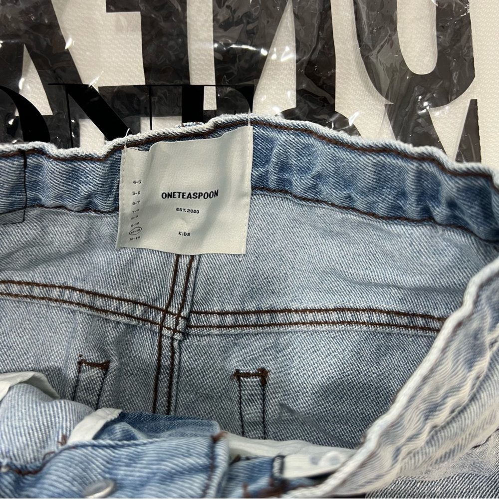 One Teaspoon Kids 2020 Jean Mini Skirt, size 10 - 12, NWT - Picture 2 of 6